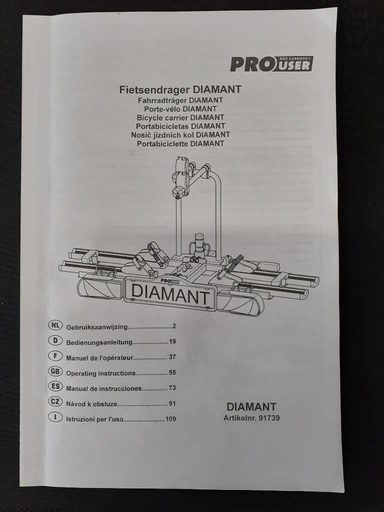 Fietsendrager PRO USER met oprijgoot., Auto diversen, Fietsendragers, Ophalen, Zo goed als nieuw, 2 fietsen, Trekhaakdrager