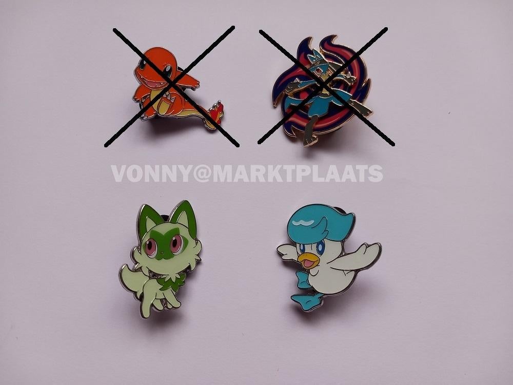 Pokémon pins speldjes Sprigatito Quaxly, Ophalen of Verzenden, Nieuw, Overige typen
