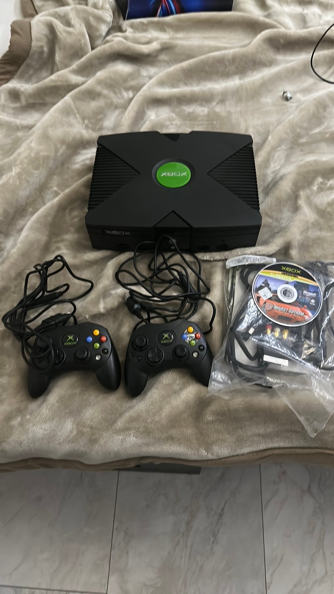 Xbox, Spelcomputers en Games, Spelcomputers | Xbox Original, Ophalen, Gebruikt, Met 2 controllers, Met games