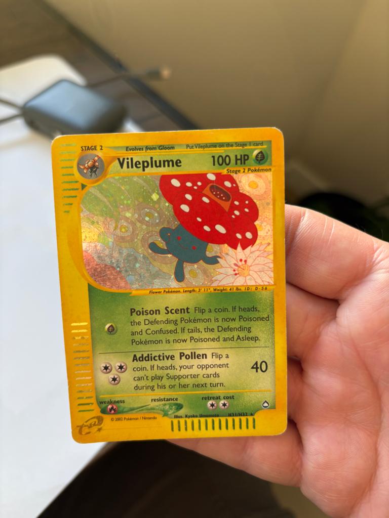 Vileplume Holo Aquapolos (H31/H32), Ophalen, Gebruikt, Losse kaart, Foil