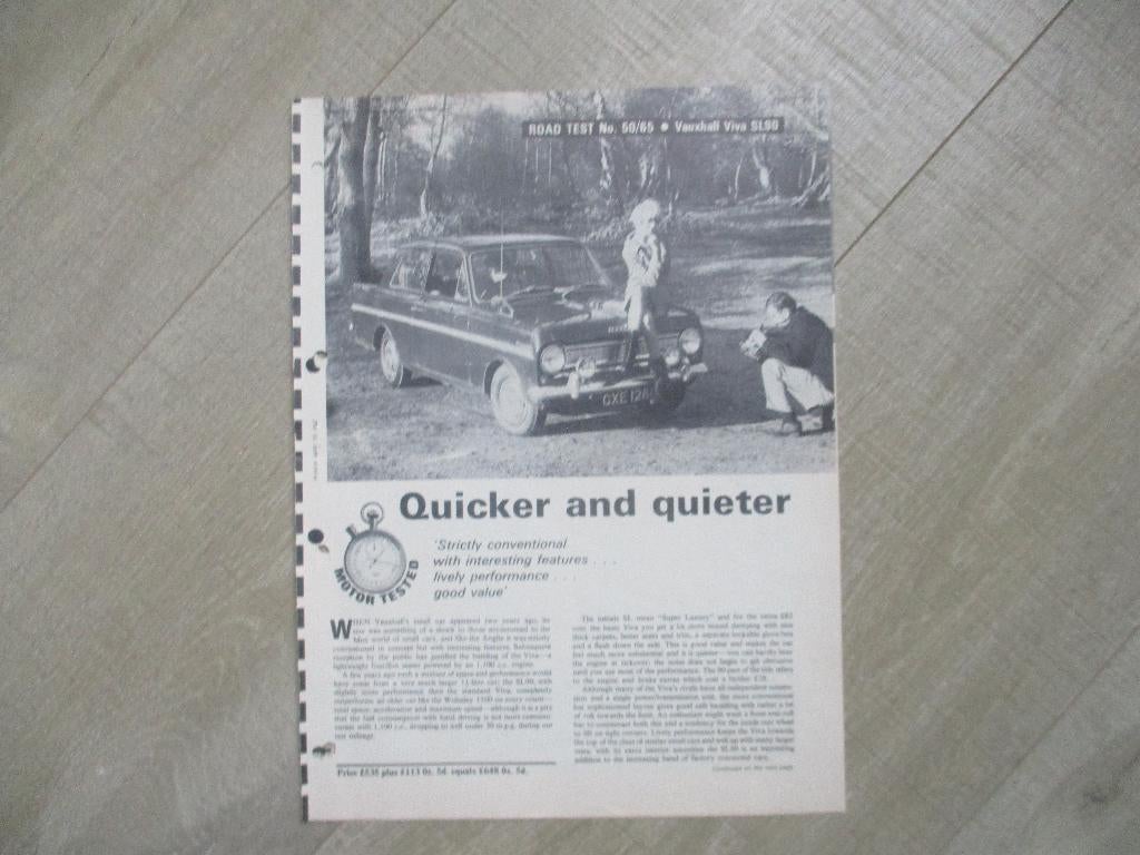Vauxhall Viva 1967 Roadtest --  SALE !!, Ophalen of Verzenden, Zo goed als nieuw, Overige merken