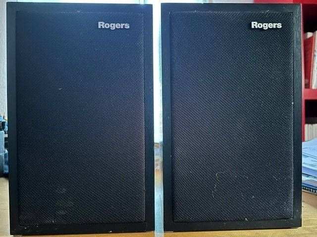 Rogers LS3/5A Monitor Luidsprekers, kleur zwart, Gebruikt, Minder dan 60 watt, Boekenplank luidspreker, Ophalen