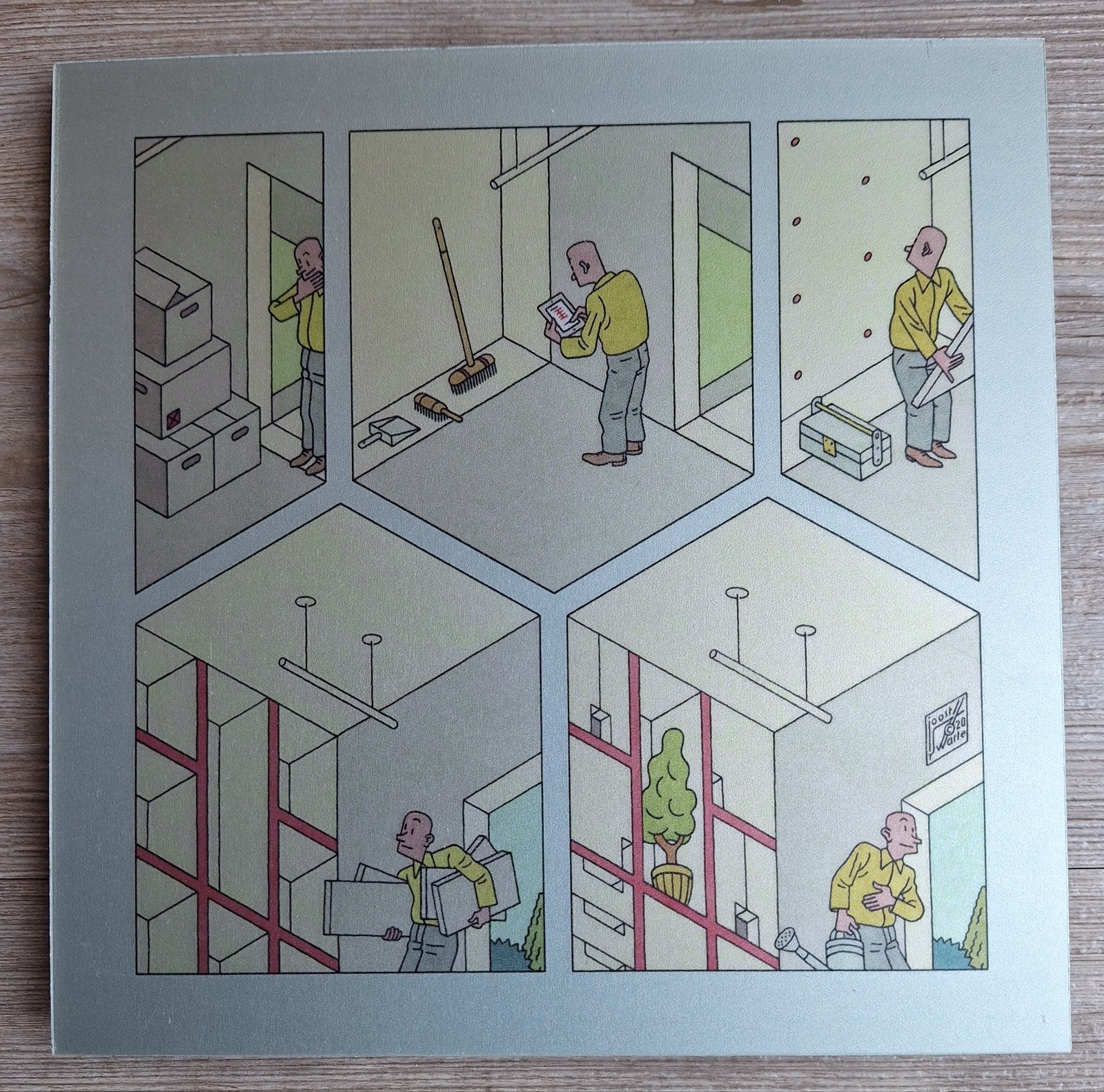 Joost Swarte gelimiteerde uitgave print van 25 op aluminium., Antiek en Kunst, Ophalen of Verzenden