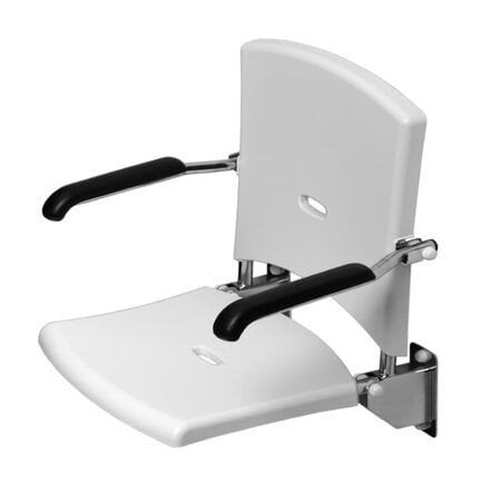 JadaCare Douche stoel opklapbaar RVS + Wand beugels, Diversen, Ophalen of Verzenden, Zo goed als nieuw