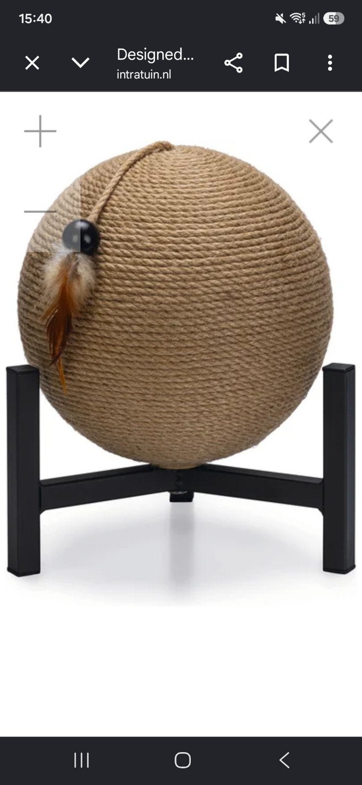 Krabbol Designed by Lotte, Dieren en Toebehoren, Ophalen of Verzenden, Nieuw, Krabpaal