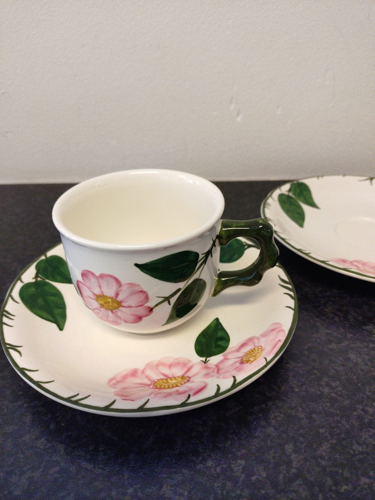 Villeroy & Boch Wild Rose Kop en Schotel, Keramiek, Villeroy & Boch, Ophalen of Verzenden, Zo goed als nieuw