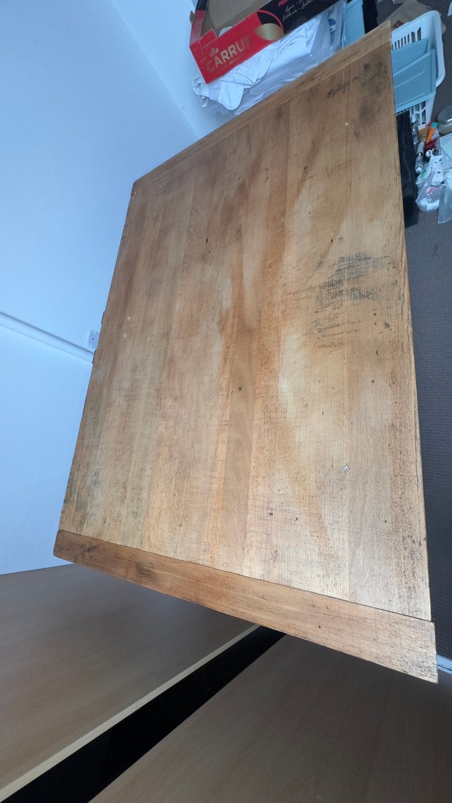 Antieke tekentafel, Ophalen