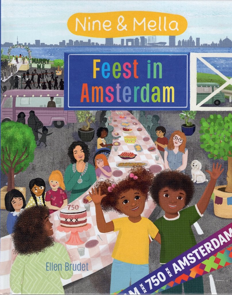 Feest in Amsterdam met Nine & Mella - Ellen Brudet BOEK, Ophalen of Verzenden, Zo goed als nieuw, Nine & Mella, Fictie algemeen
