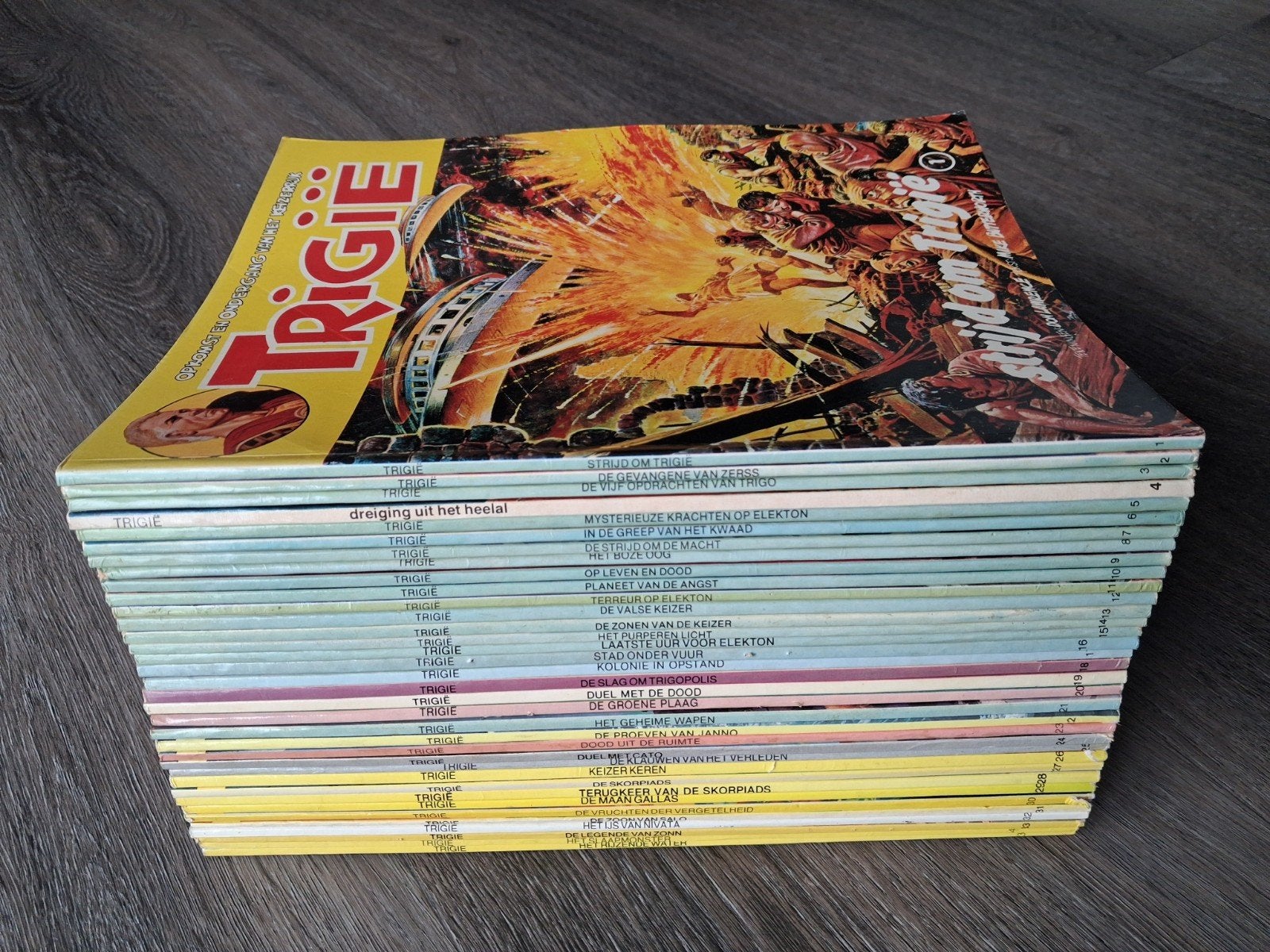 Trigië Dl 1 t/m 35  |  Complete serie, Boeken, Stripboeken, Complete serie of reeks, Ophalen of Verzenden, Gelezen, Don Lawrence