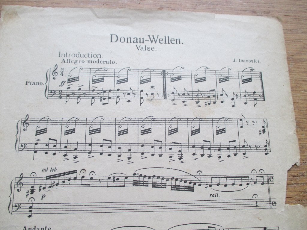 DONAU-WELLEN - WALS -, Gebruikt, Ophalen of Verzenden, Artiest of Componist, Piano