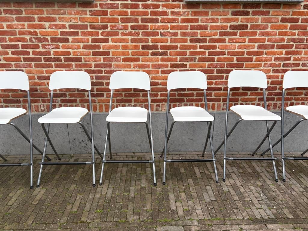 Barkrukken Ikea Franklin 6 stuks, Huis en Inrichting, Barkrukken, Ophalen, Met voetsteun, 60 tot 90 cm, Hout