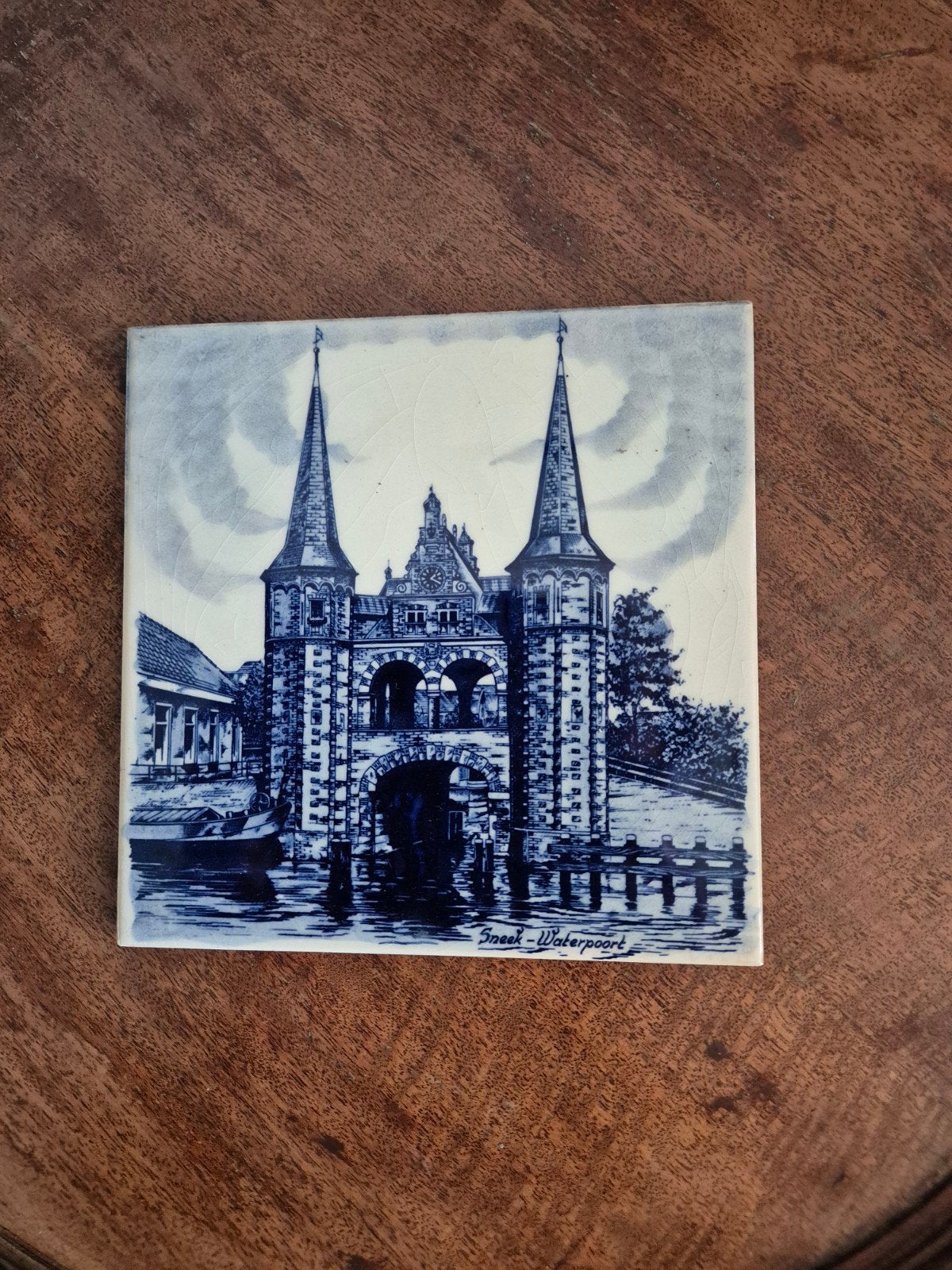 Delfts Blauw Tegel Hindeloopen Waterpoort, Ophalen of Verzenden