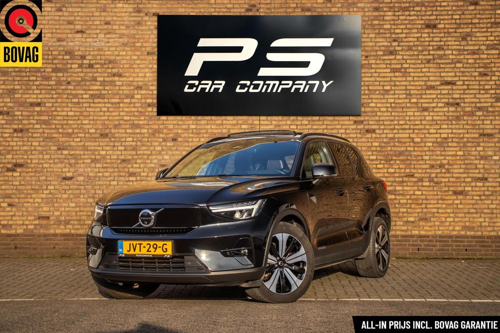 Volvo XC40 Recharge Ultimate Twin Motor AWD 78 kWh,SOH 95,3%, 12 maanden, Automatische klimaatregeling, Zwart, Leder en Stof