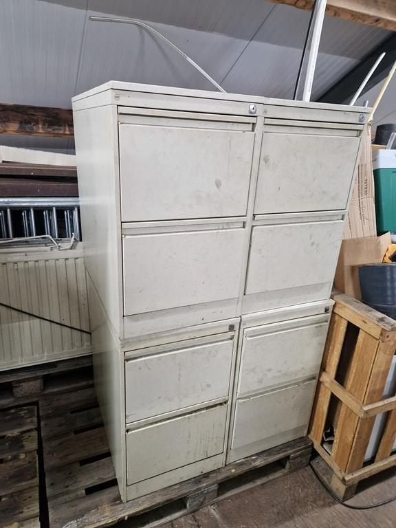 6x Metalen Ladekast - H75xB46xD74cm, Ophalen, Kast, Gebruikt, Kast