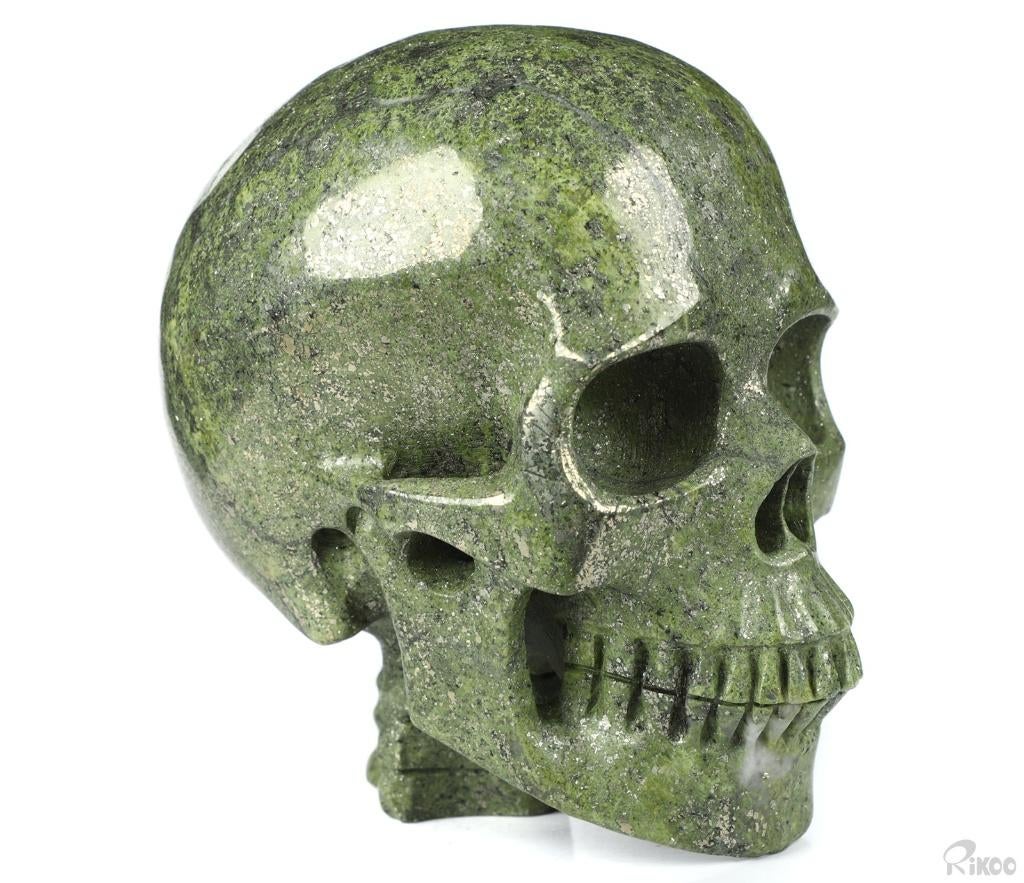 Mineralen schedel  met wervelkolom / skull Pyriet 1824 gram., Verzamelen, Mineralen en Fossielen, Ophalen of Verzenden, Mineraal