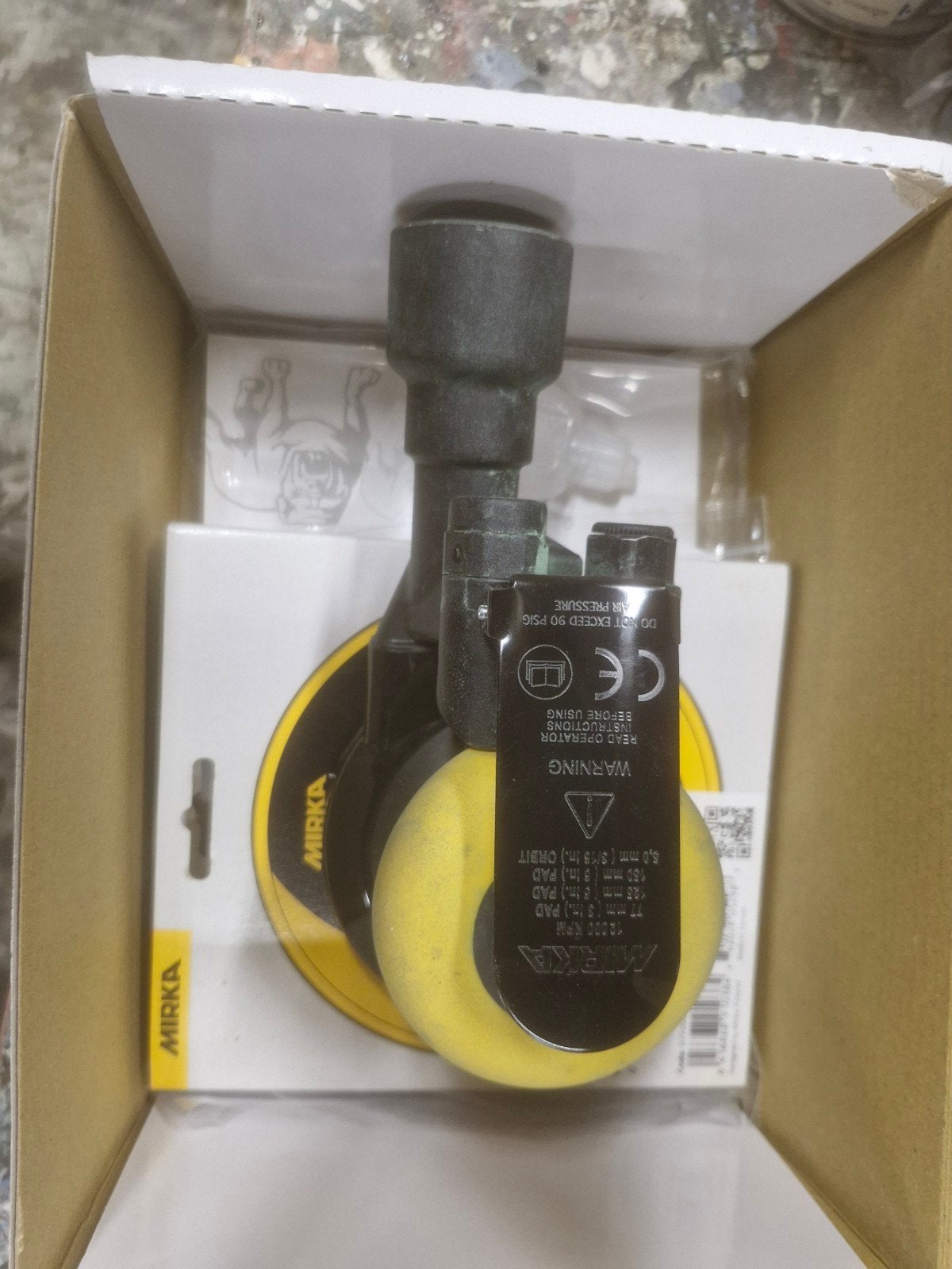 Mirka Pneumatische Excentrische Schuurmachine., Ophalen, Minder dan 600 watt, Excentrische schuurmachine