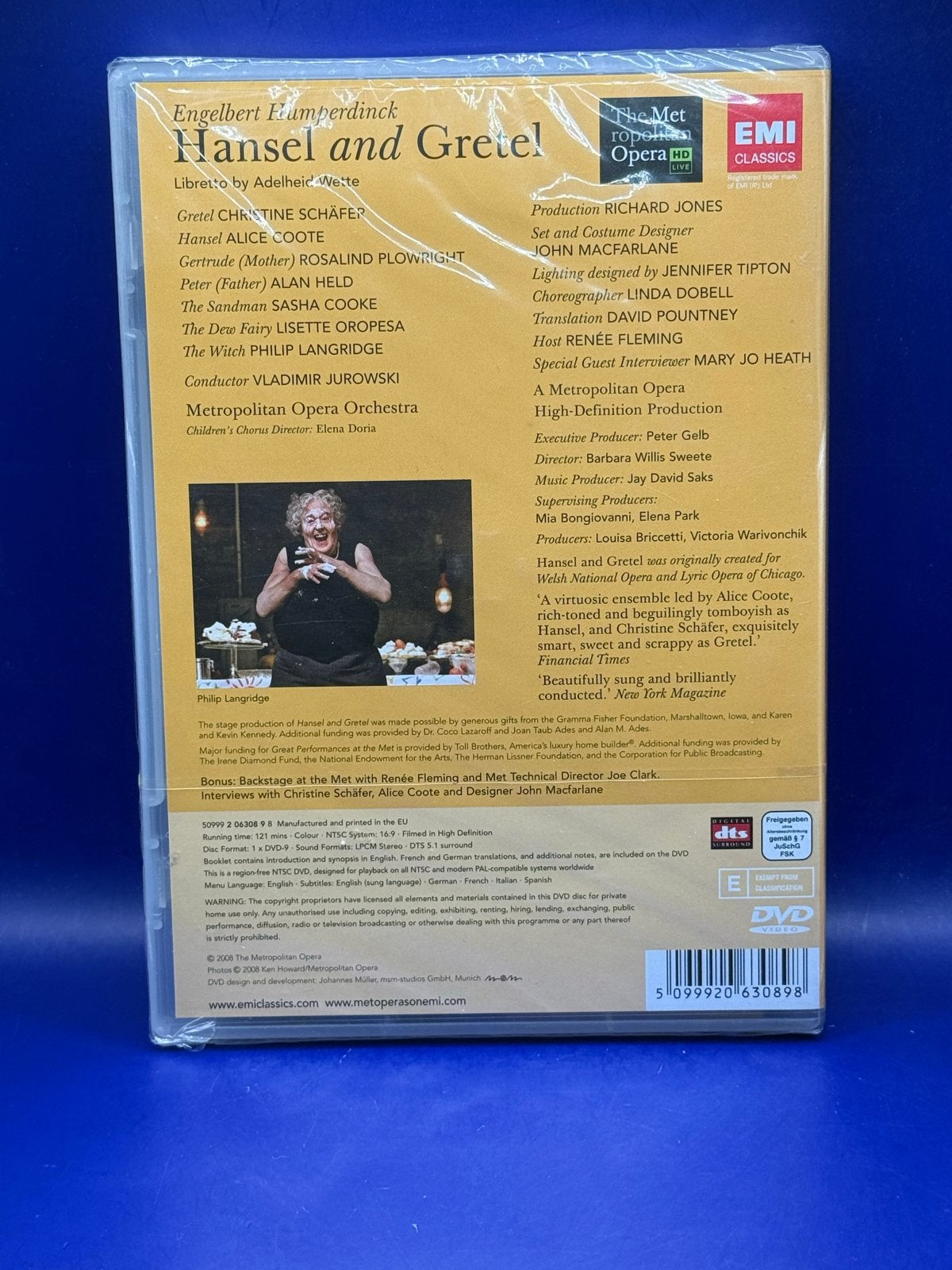 001. Humperdinck: Hansel and Gretel The met Opera DVD NIEUW, Alle leeftijden, Verzenden, Nieuw in verpakking, Bonusmateriaal
