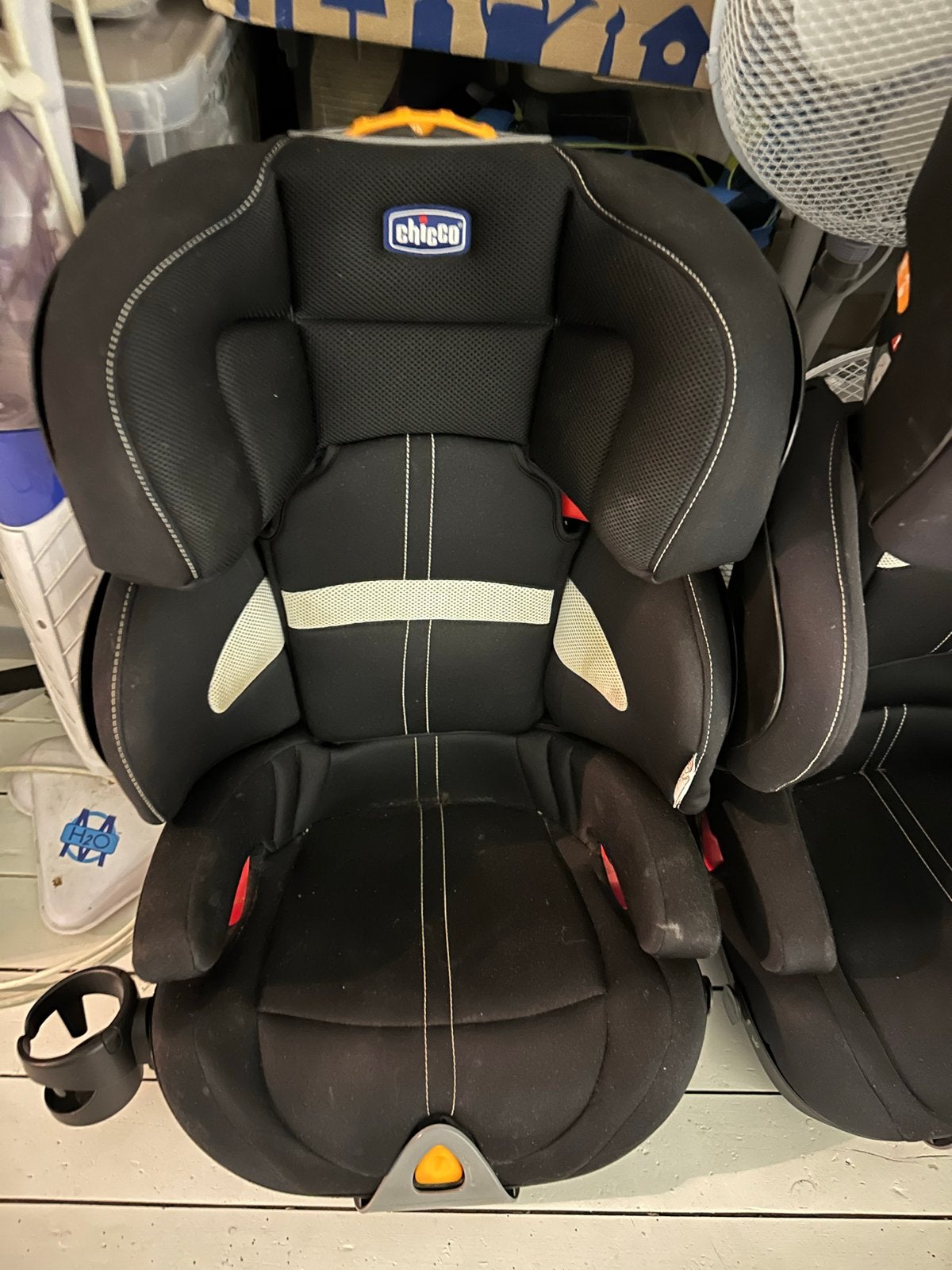 Chicco oasys 2-3 fixplus autostoel, zwart, 9-36 kg, Autogordel of Isofix, Gebruikt, Verstelbare rugleuning, Ophalen of Verzenden