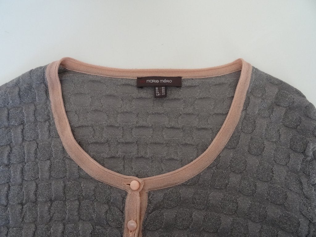Marie Mero vest mt 46, Kleding | Dames, Grote Maten, Zo goed als nieuw, Trui of Vest, Grijs, Verzenden