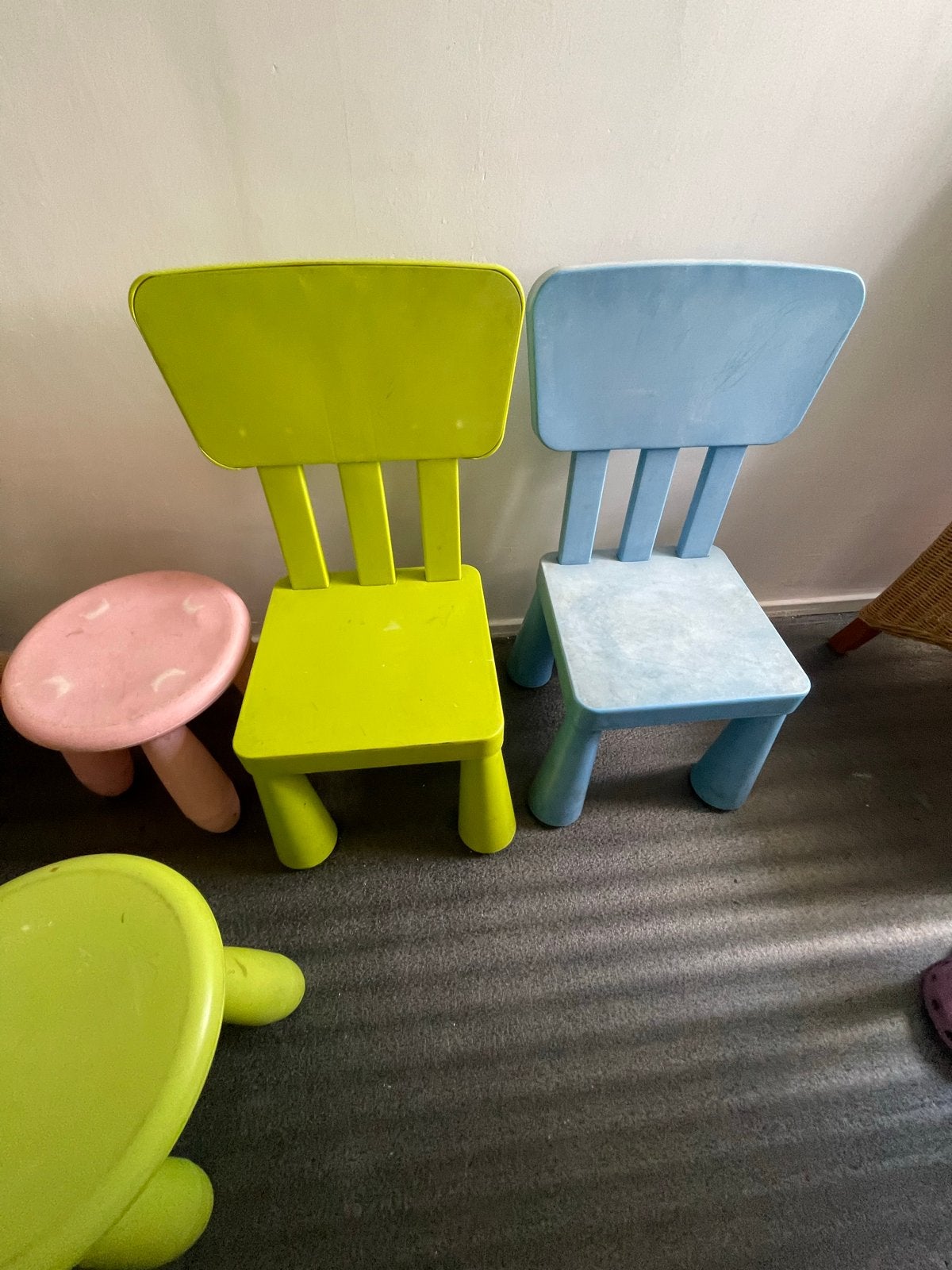 2 krukjes en 2 kleine stoeltjes, Ophalen, Gebruikt, Stoel(en)