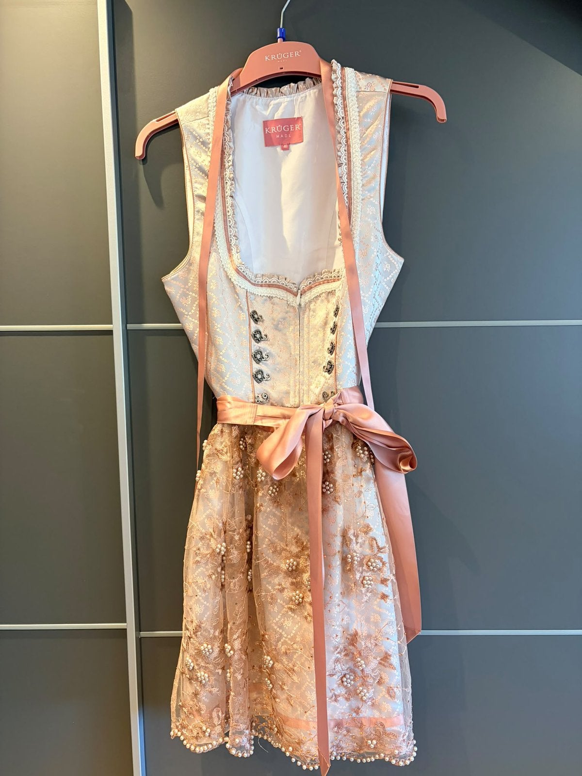 Kruger Dirndl Maat 40 Roze, Kleding | Dames, Maat 38/40 (M), Overige typen, Blauw, Ophalen of Verzenden