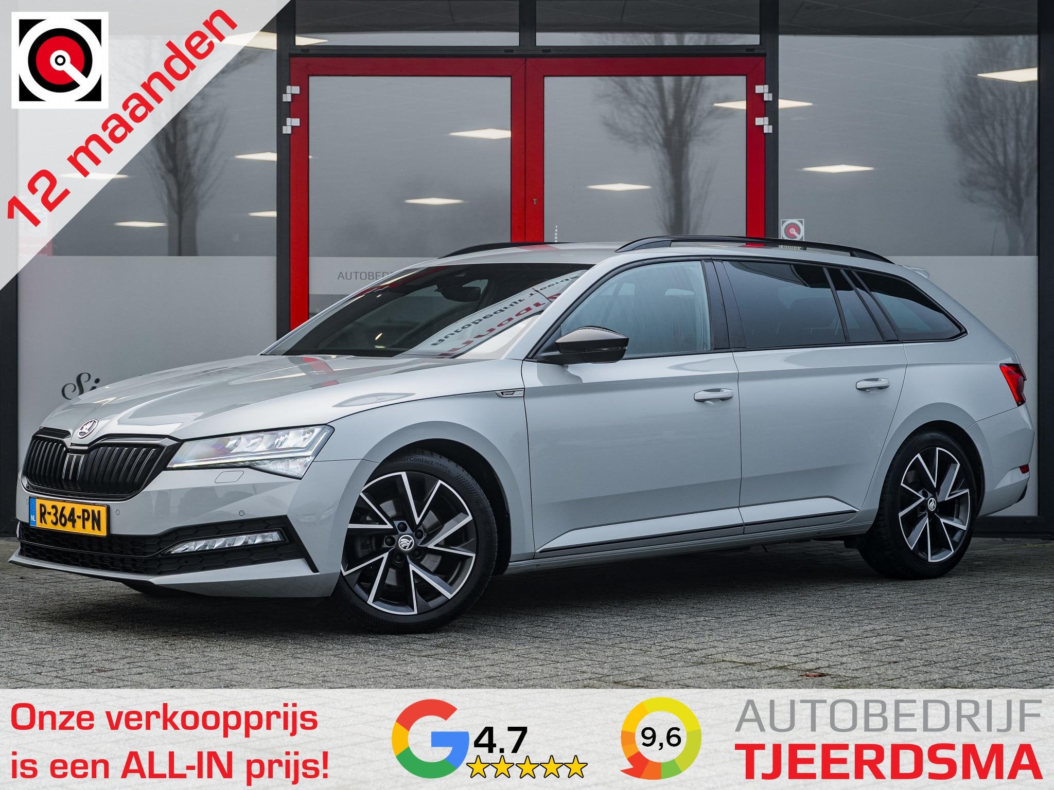 Skoda Superb Combi 1.5 TSI ACT Limited Sportline | Trekhaak, Auto's, 12 maanden, 4 cilinders, Leder en Stof, Origineel Nederlands