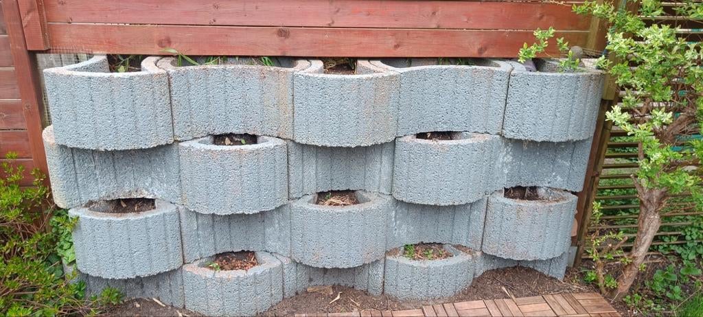 GRATIS Betonnen plantenbakken/Cirkelflorelementen afhalen, Ophalen, Gebruikt, Beton, Tuin