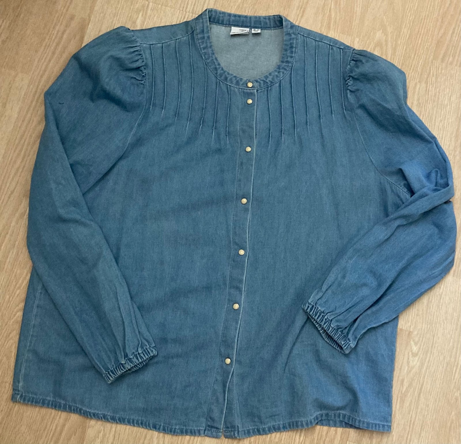 Vero Moda jeans blouse blauw 42 XL, Ophalen of Verzenden, Zo goed als nieuw, Maat 42/44 (L), Blauw