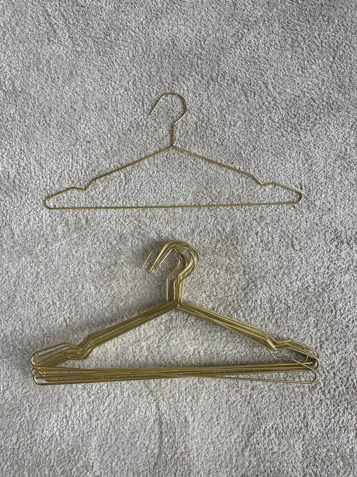 Gouden kledinghangers - Set van 10, Ophalen, Gebruikt, Metaal, Kinderen en Volwassenen