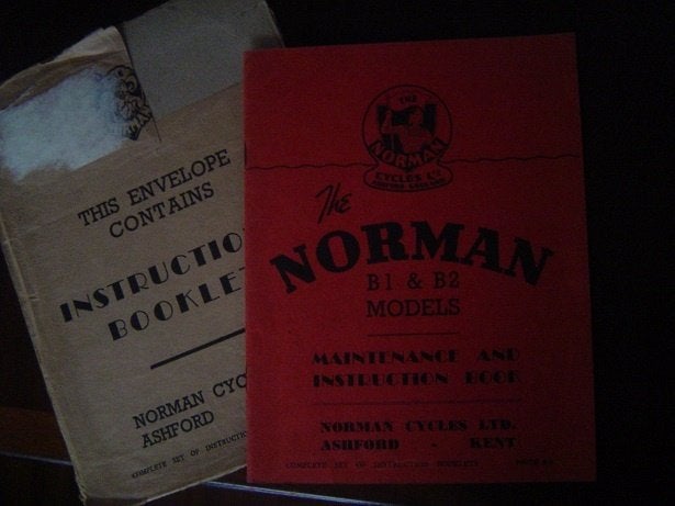 Norman B1 B2 122cc 197cc 1949 Villiers instruction manual, Ophalen of Verzenden, Overige merken