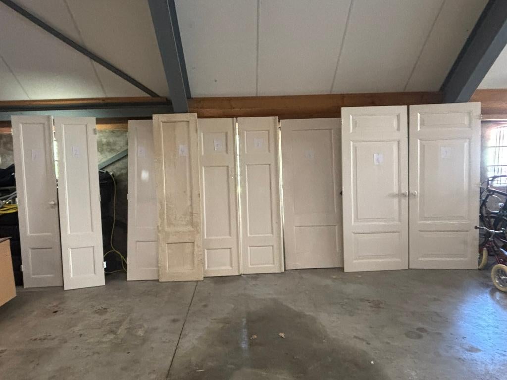 Paneeldeur, paneeldeuren, antiek, Doe-het-zelf en Verbouw, Deuren en Horren, Ophalen, Gebruikt, 215 cm of meer, Binnendeur