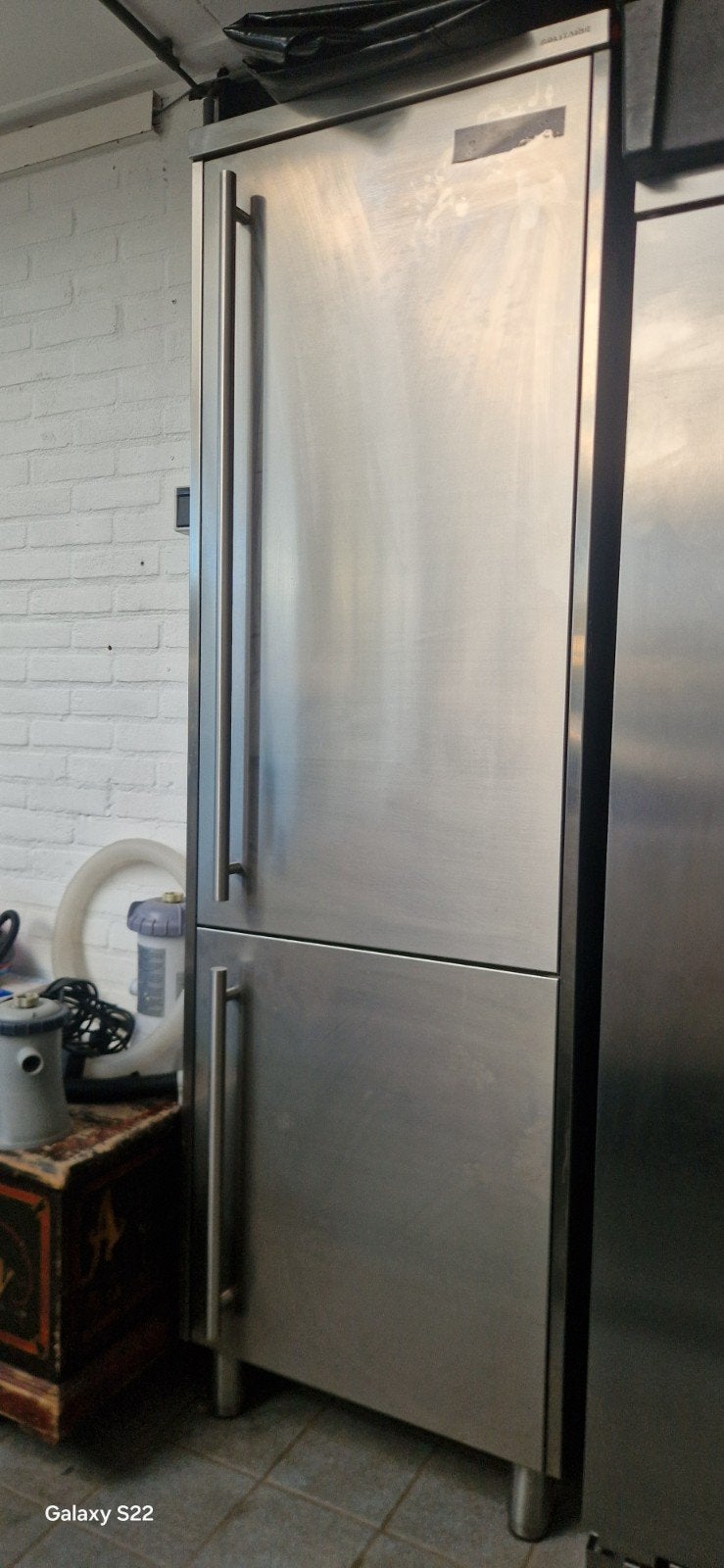 Bosch Solitaire Koelkast met vriesvak RVS, Witgoed en Apparatuur, 150 tot 200 liter, Gebruikt, 60 cm of meer, Met vriesvak