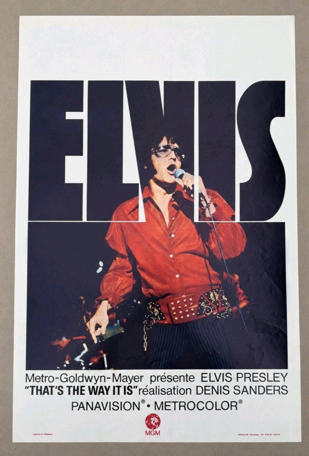 Elvis Presley That's The Way It Is Poster 1970, Ophalen of Verzenden, Gebruikt, A1 t/m A3, Film en Tv