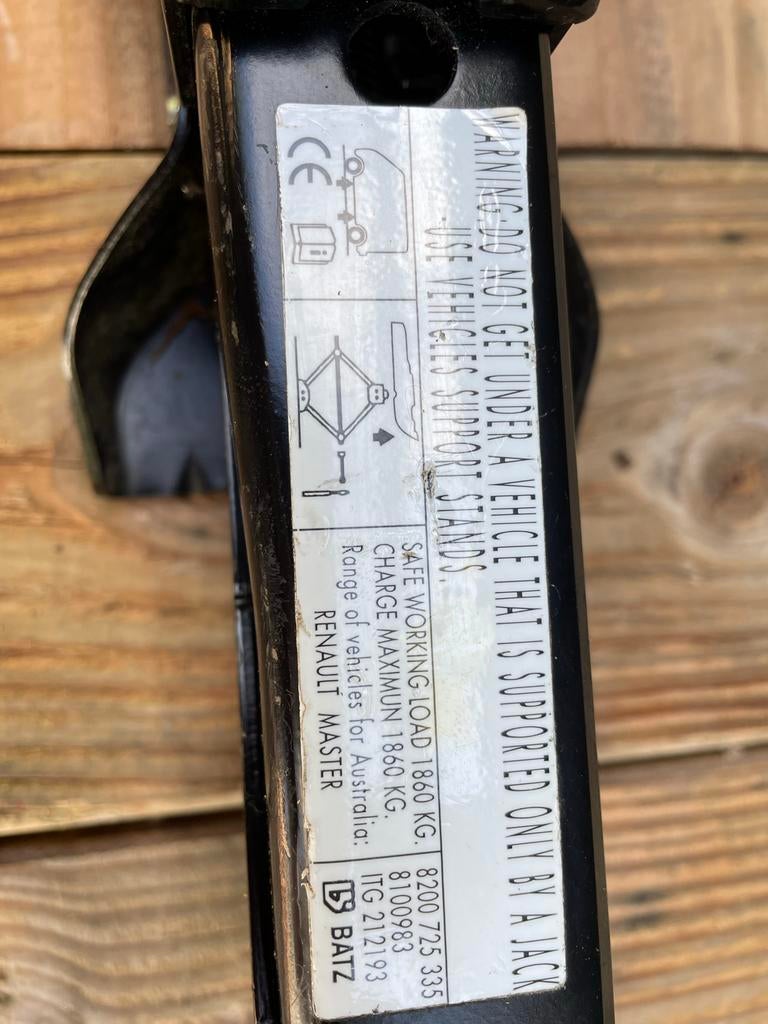 Krik voor Renault Master - 1860 KG draagvermogen, Verzenden, Gebruikt, Mechanisch, Schaarkrik