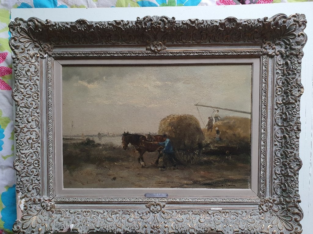 W.G.F. Jansen  kwalitatief zeer goed schilderij, Antiek en Kunst, Kunst | Schilderijen | Klassiek, Ophalen of Verzenden, Landschap