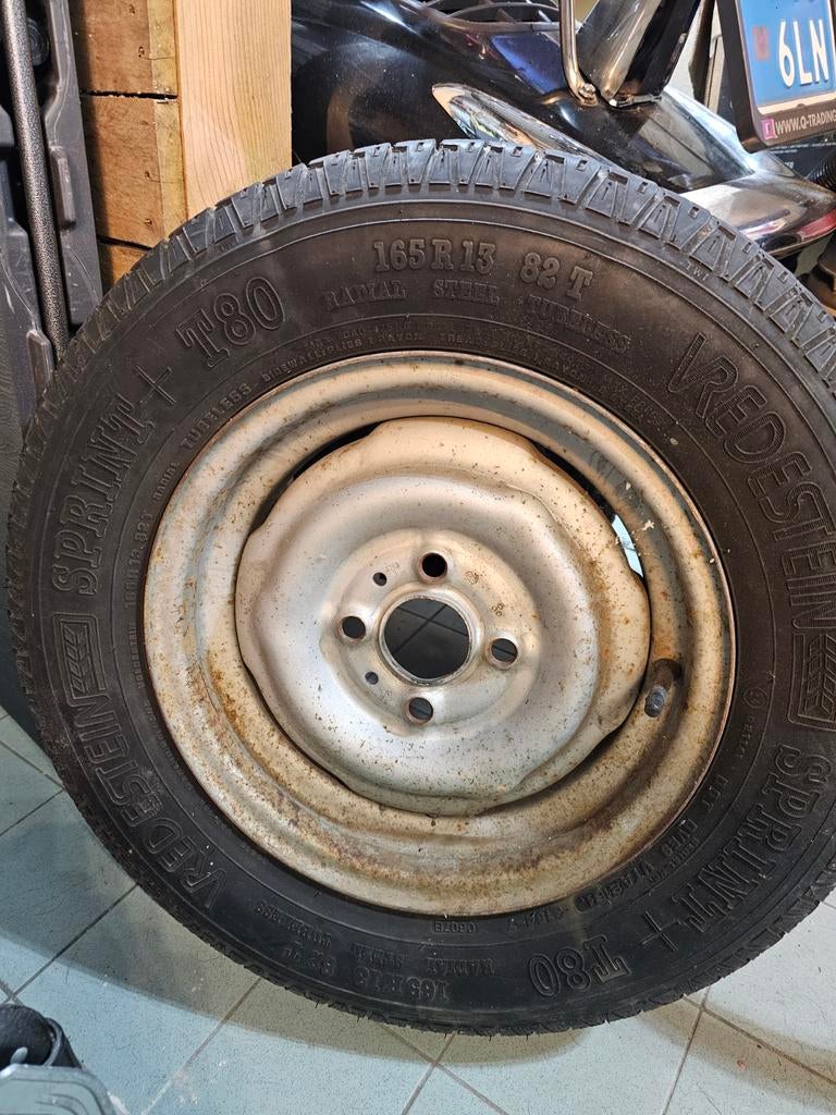 Reservewiel met band voor aanhanger of caravan 165 R13, Ophalen, Gebruikt