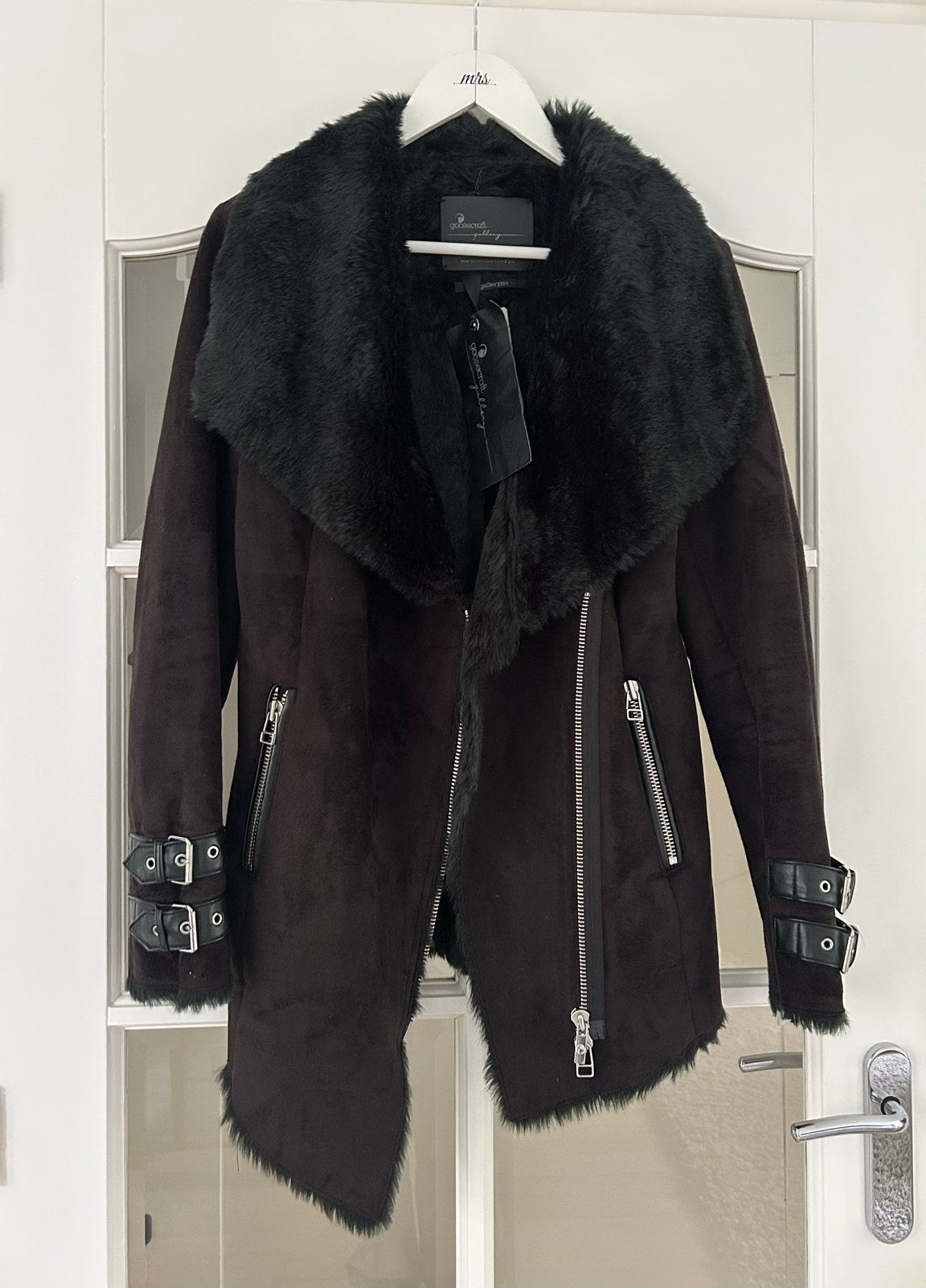 Goosecraft Lammy Coat real leather maat M, Ophalen of Verzenden, Nieuw, Maat 38/40 (M), Zwart