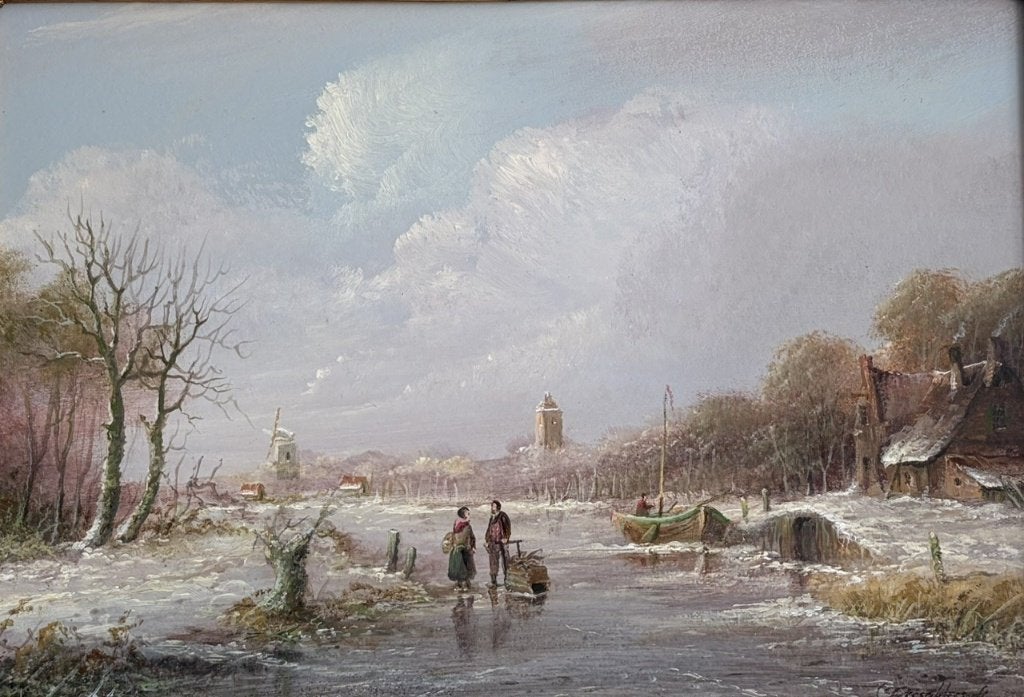 Thomas Heesakkers, sfeervolle winterse voorstelling, Antiek en Kunst, Ophalen