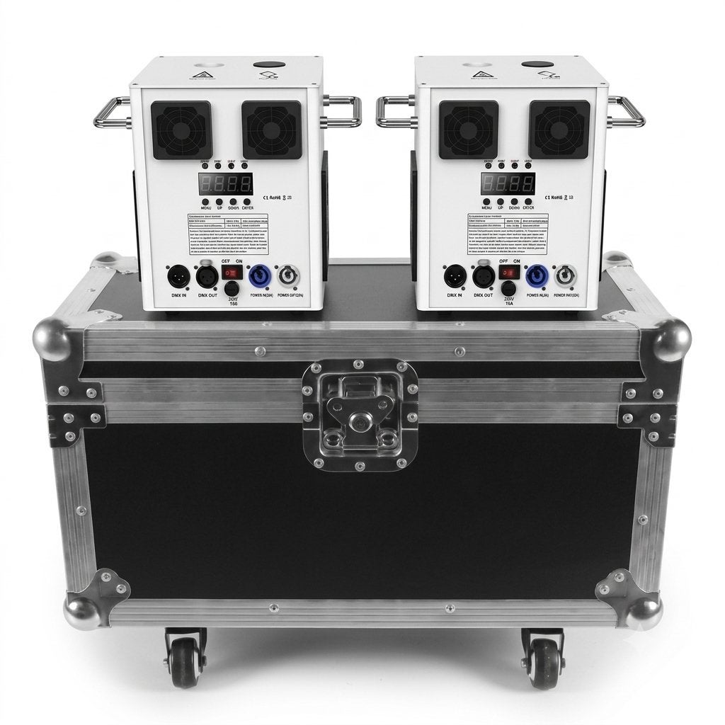 Bundel 2x DJLicht 600W sparkular Wit incl 2 in 1 flightcase, Geluidgestuurd, ., Overige typen, Nieuw