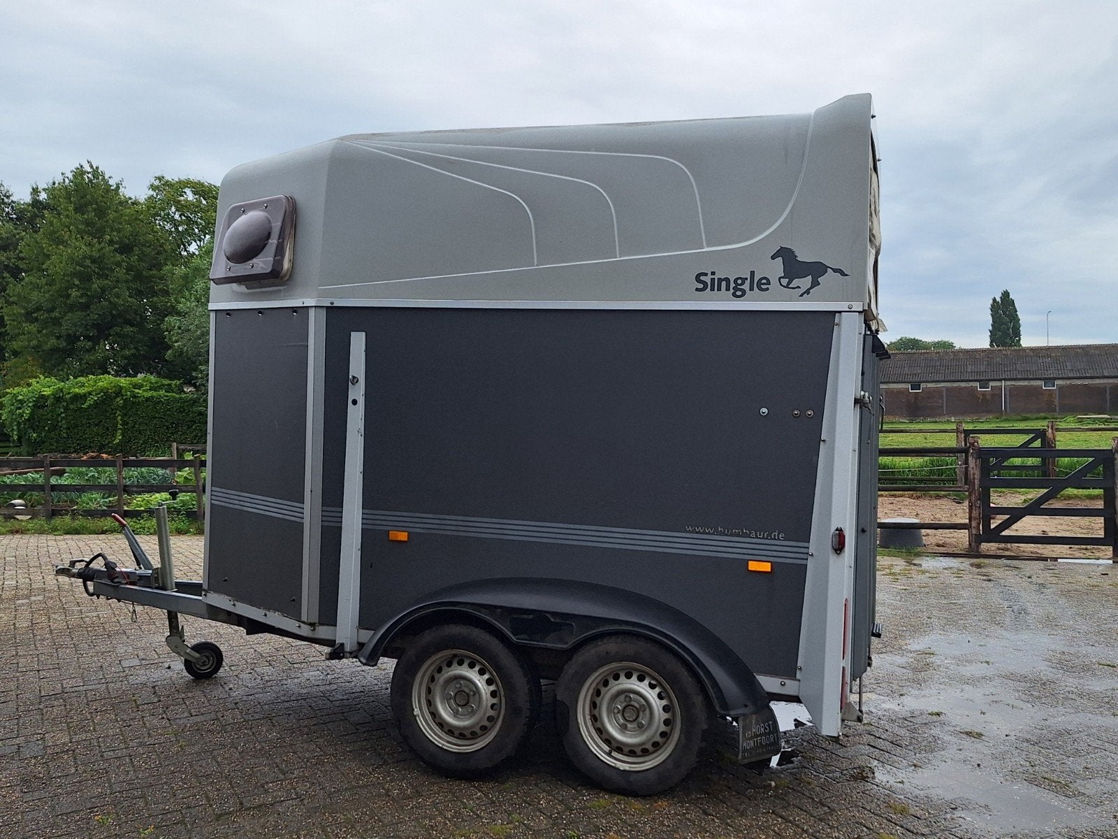 Humbauer Single, te rijden met B rijbewijs!, Dieren en Toebehoren, Paarden en Pony's | Trailers en Aanhangwagens, Ophalen, Gebruikt