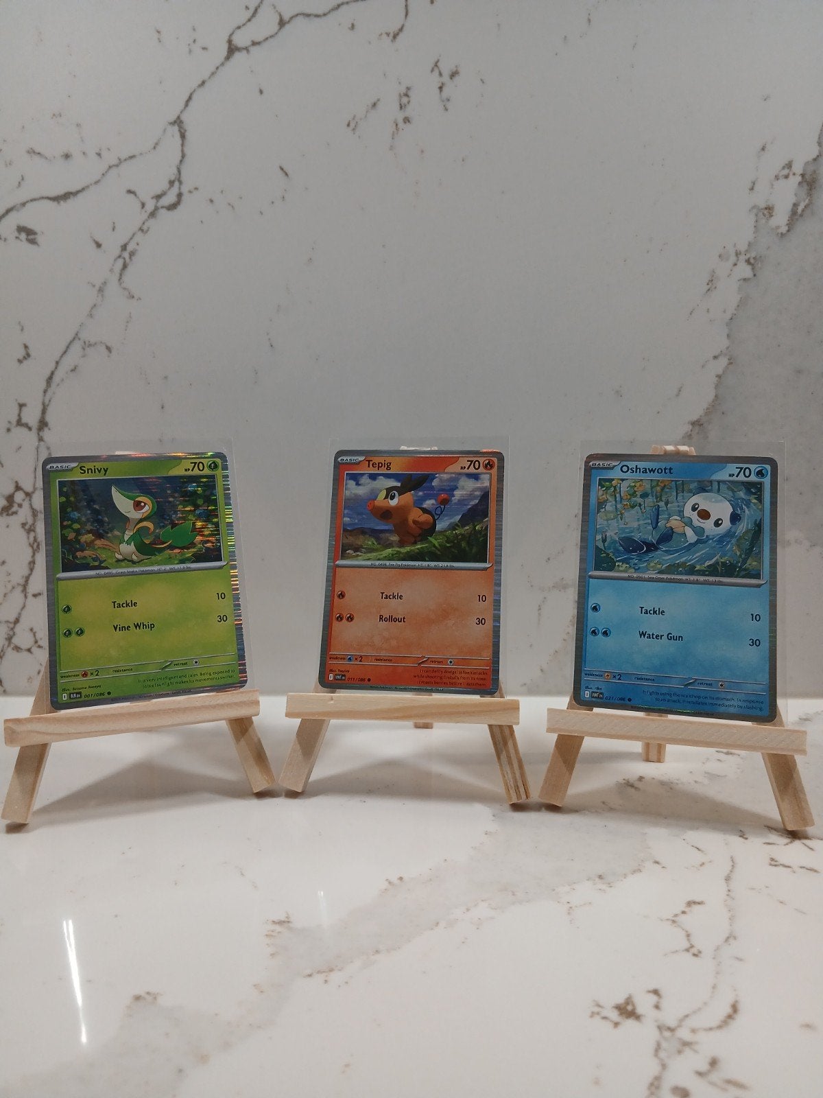 Snivy, Tepig, Oshawott SET promo's - Near Mint Pokémon kaart, Ophalen of Verzenden, Zo goed als nieuw, Meerdere kaarten