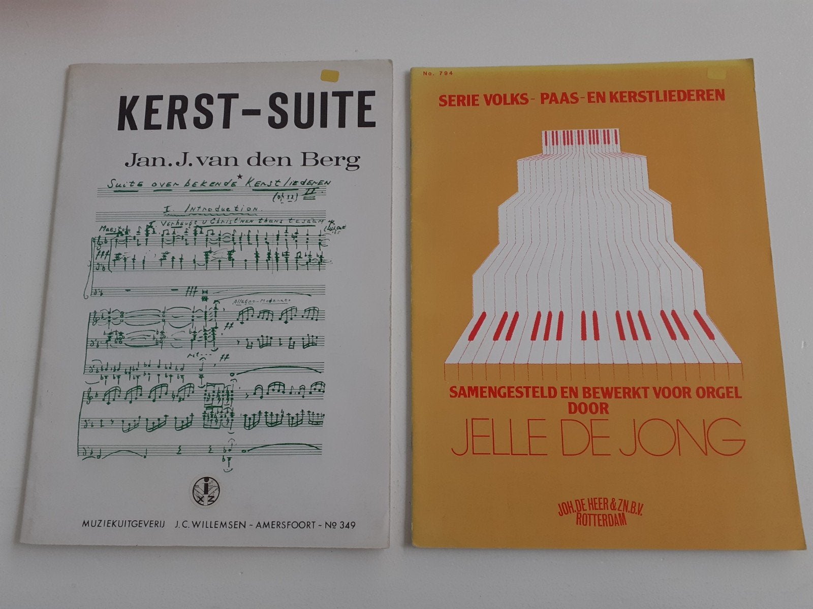 Kerst-Suite Jan J. vd Berg & Volksliederen Jelle de Jon, Orgel, Gebruikt, Ophalen of Verzenden, Thema