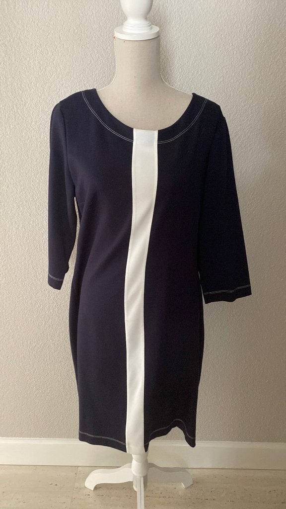 Jurk Blauw wit maat 42 van Pescara, Blauw, Maat 42/44 (L), Pescara, Ophalen of Verzenden