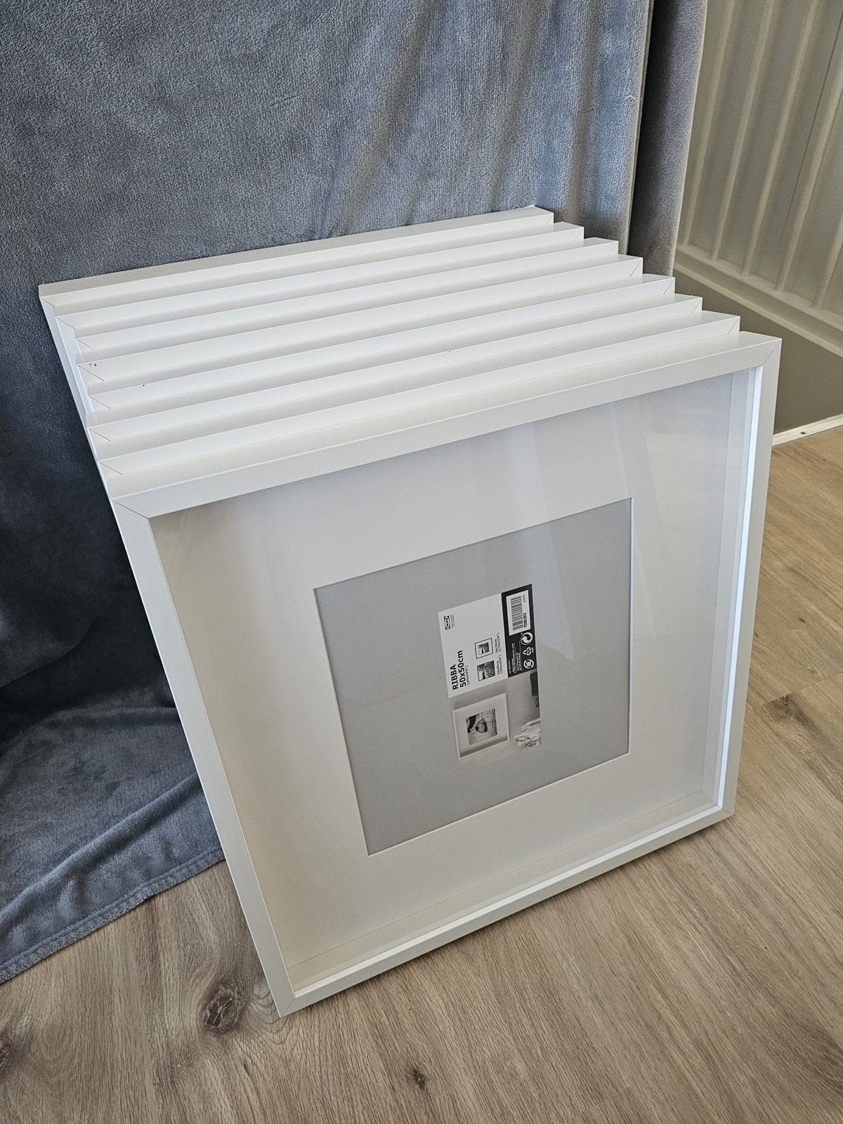 IKEA RIBBA Fotolijst 50x50cm Wit (8x), Ophalen, Zo goed als nieuw, Fotolijst, Met glas