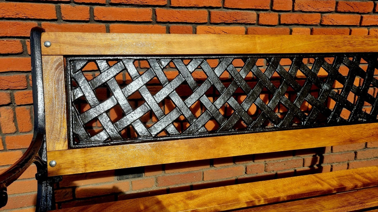 brocante tuinbank gietijzer, Ophalen, Nieuw, Hout
