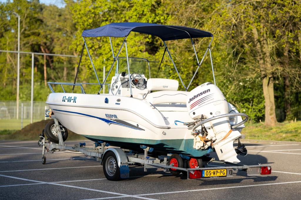Aquamar 170 Consoleboot met Johnson 115 PK buitenboordmotor, Watersport en Boten, Benzine, Overige merken, Gebruikt, Buitenboordmotor