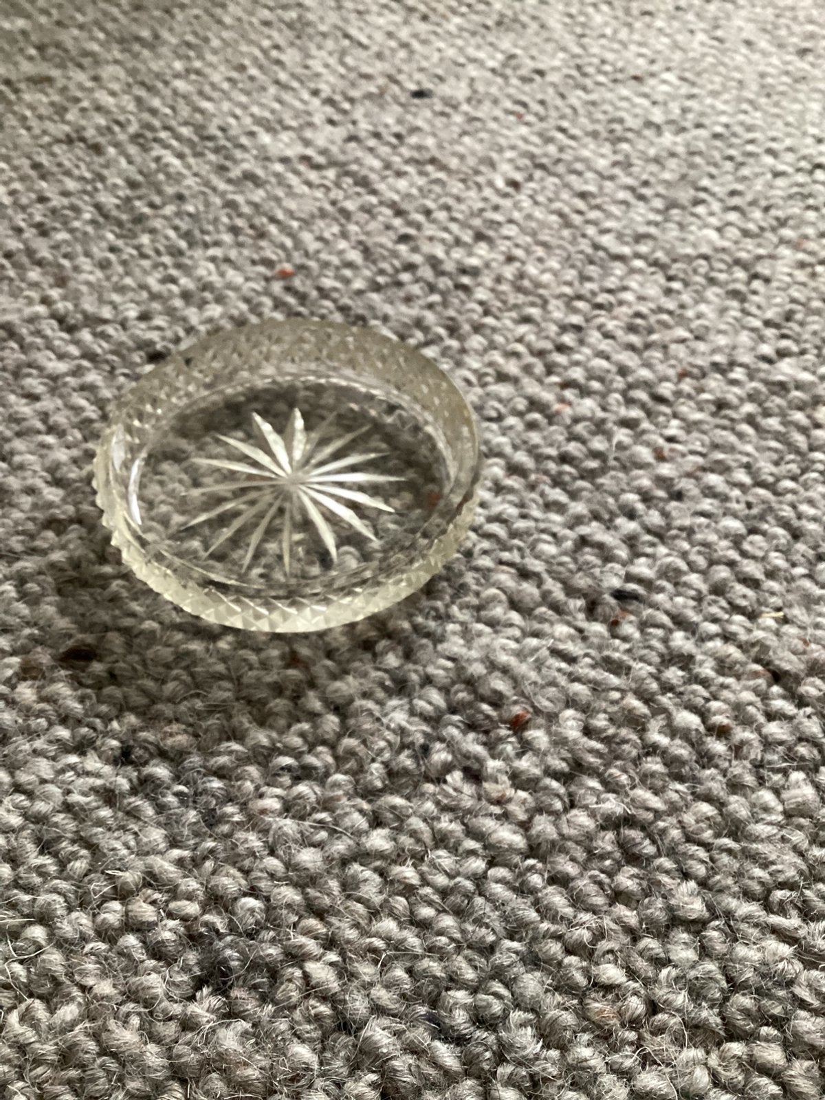 Oude onderzetter voor een glas - kristal glas - antiek -, Antiek en Kunst, Ophalen of Verzenden