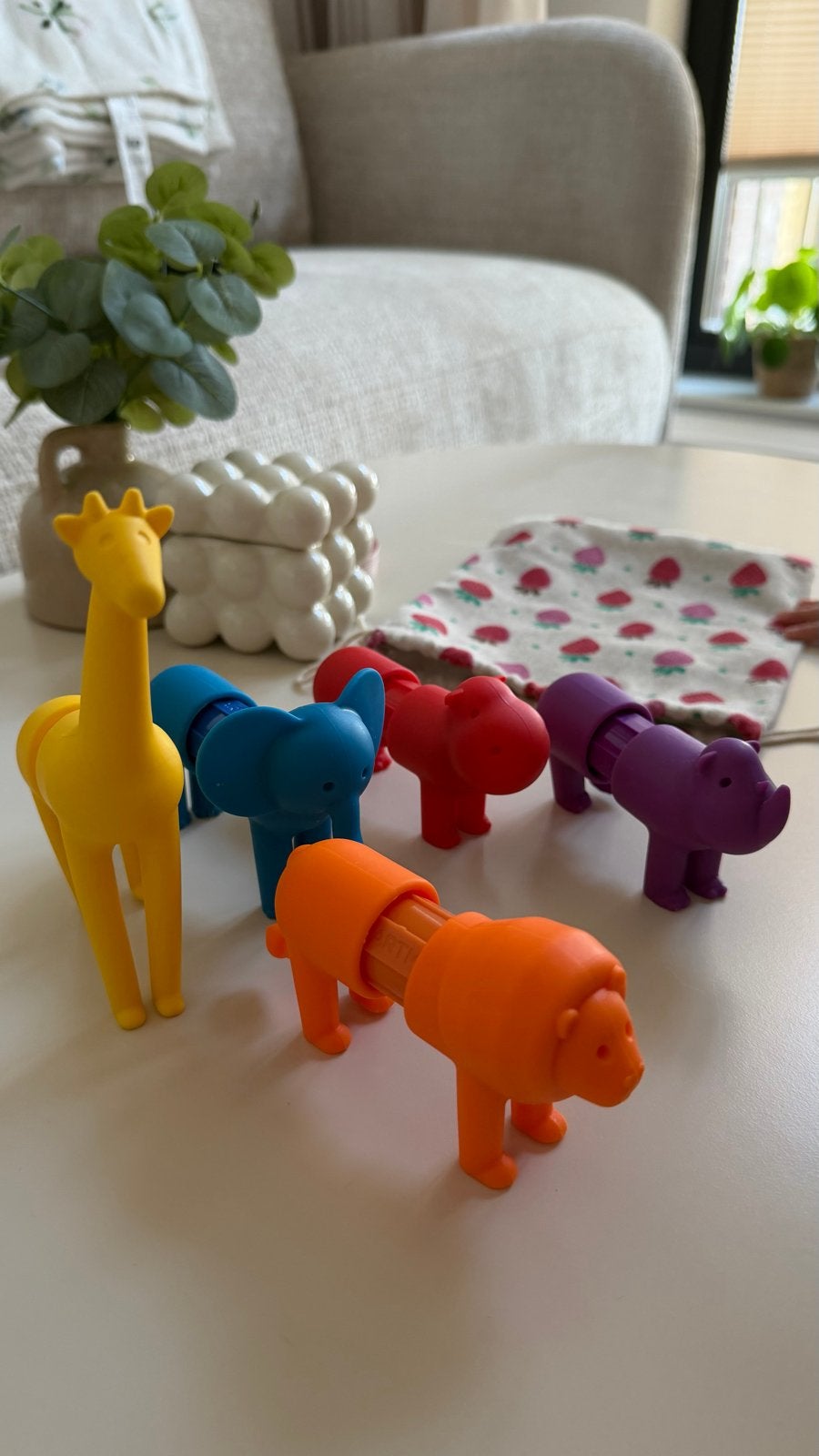 Smartmax Dieren set (mist 1 krokodil) + aardbeien zakje, Ophalen of Verzenden, Zo goed als nieuw, Jongen of Meisje