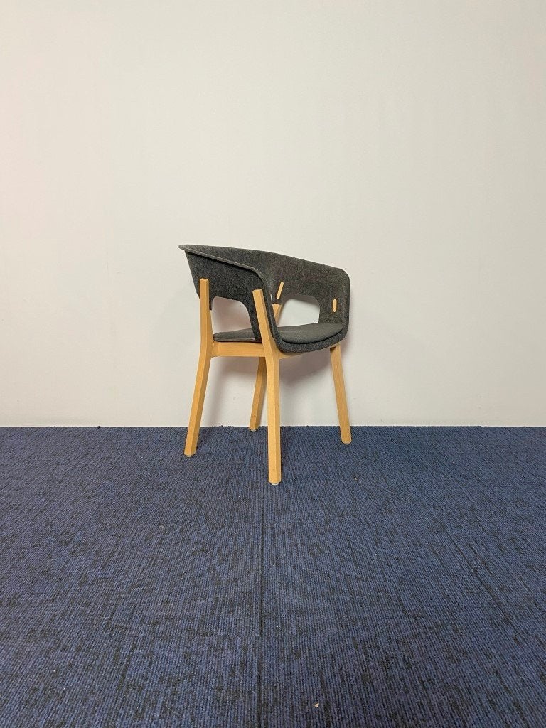 4 x Vergaderstoel Kusch & Co 3000 Njord, donkergrijs / hout