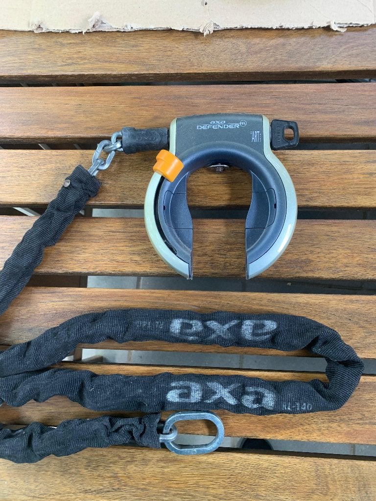 Ringsloten, hangslot en ketting, Overige typen, Staal, Ophalen of Verzenden, Zo goed als nieuw